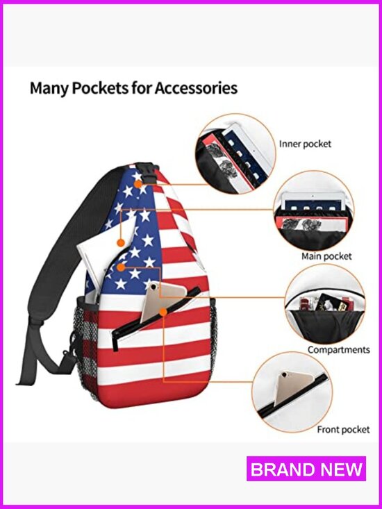 Sling Backpack Crossbody Shoulder Bag Daypack Travel Hiking Gym Cycling main image 3